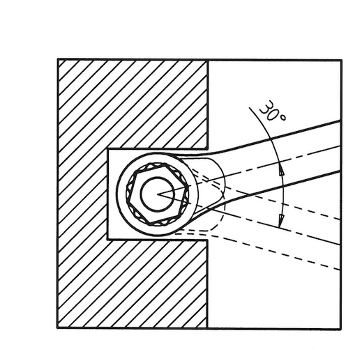 13x17 mm Doppel-Ringschlüssel metrisch mit POWERDRIV®-Antrieb