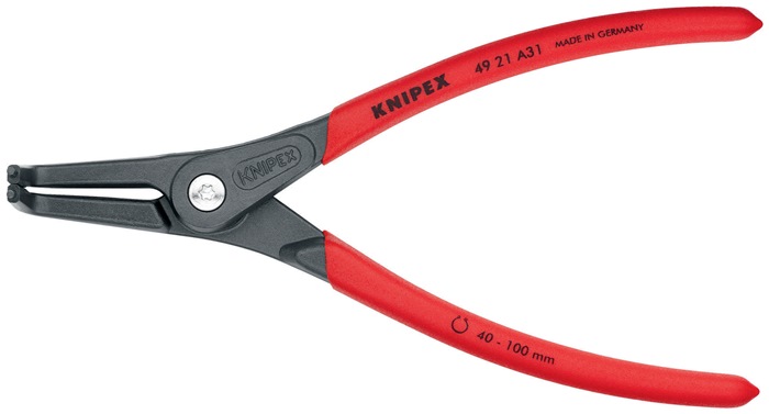 D.40-100mm KNIPEX 210 mm 90° Außensicherungsringzange A 31 f.Wellen 