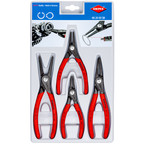 4-teilig KNIPEX Präzisions-Sicherungsringzangen-Set