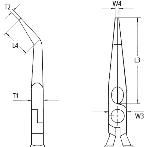 KNIPEX Flachrundzange mit Schneide