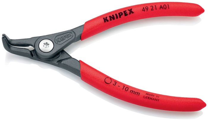 D.3-10mm KNIPEX 130 mm 90° Außensicherungsringzange A 01 f.Wellen 