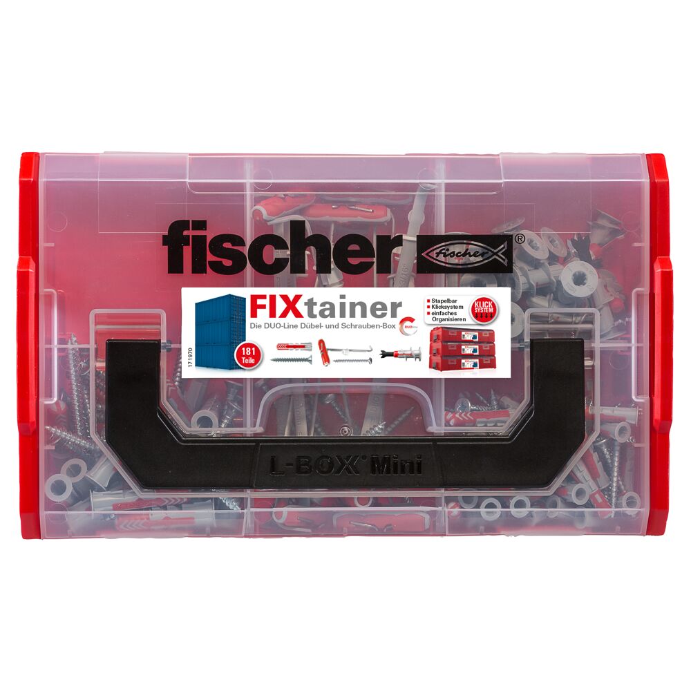 fischer FixTainer "DuoLine mit Schrauben" (181 Teile)