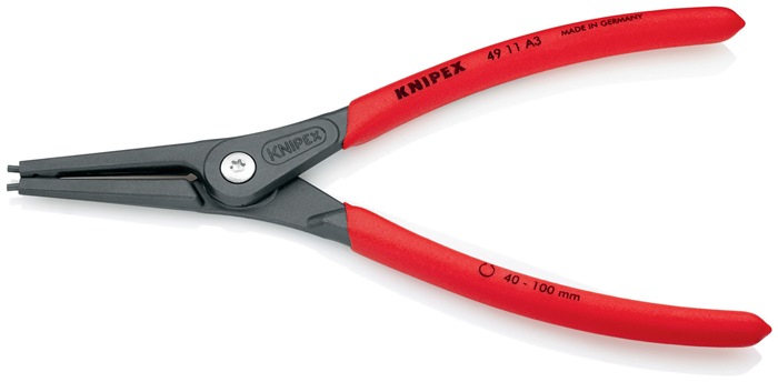 D.40-100mm KNIPEX 225 mm Präzisionssicherungsringzange 