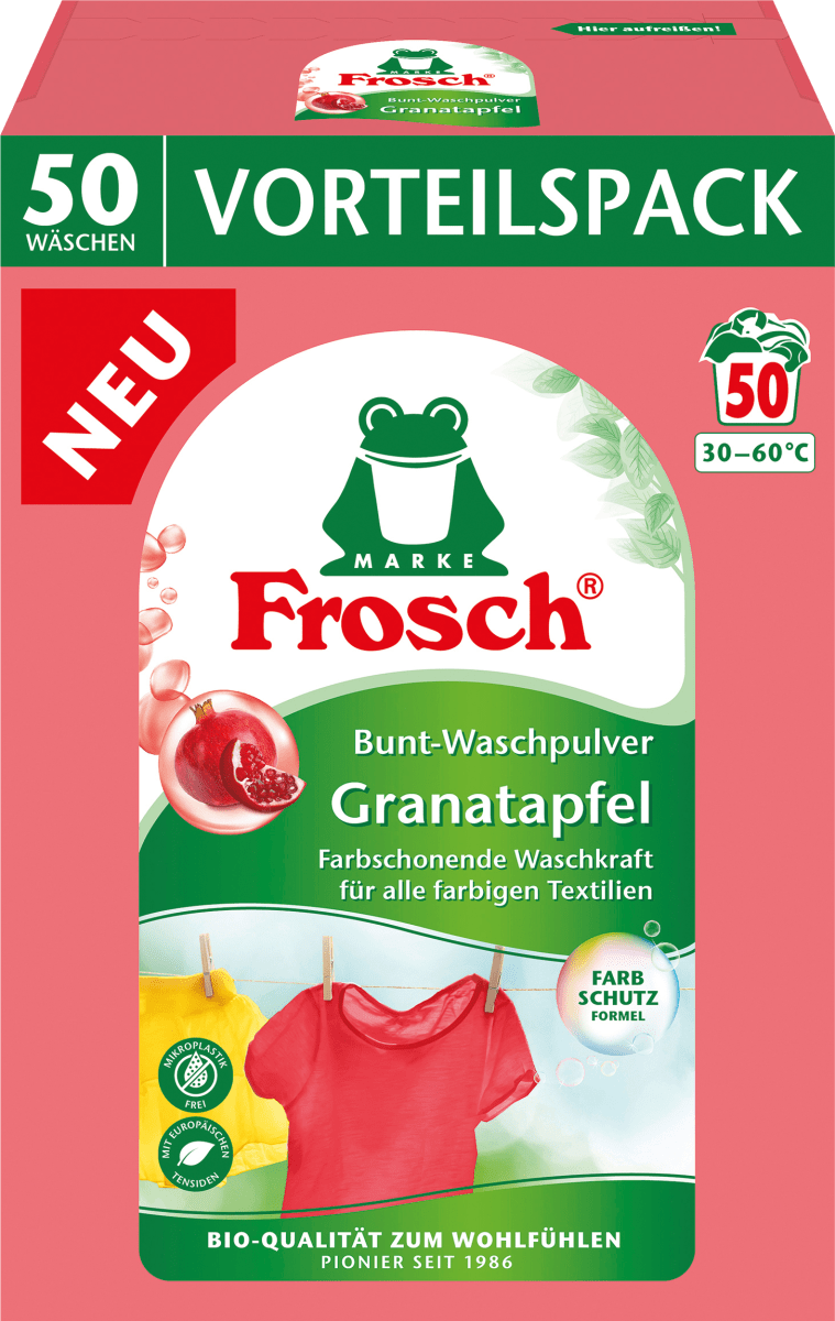 Frosch Buntwaschpulver Granatapfel 3,3kg