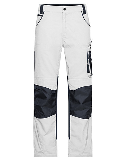 Arbeitshose "Workwear Pants" in Weiß/Grau