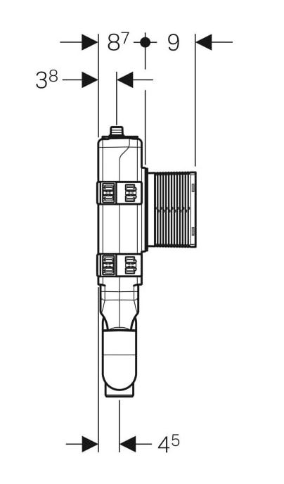 Geberit  HS50 Hygienespülung mit 2 Wasseranschlüssen. d:50mm 