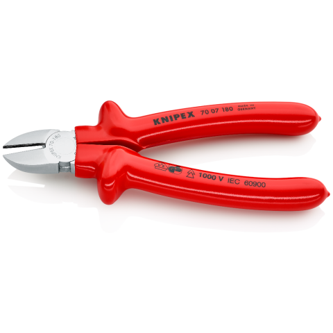 KNIPEX 180 mm Seitenschneider tauchisoliert, VDE-geprüft