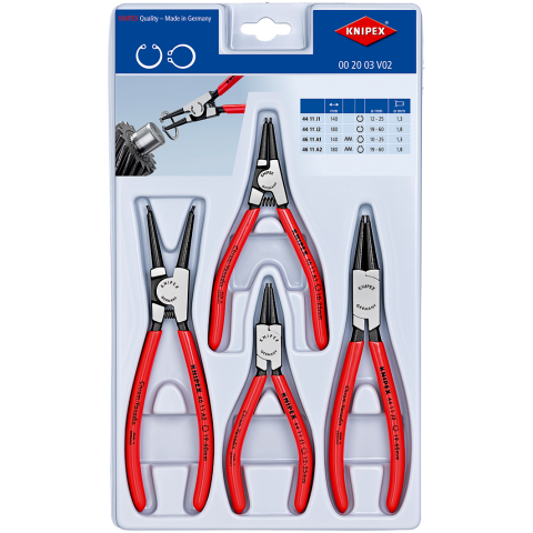 4-teilig Knipex Sicherungsringzangen-Set