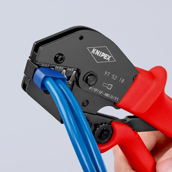 KNIPEX 250 mm Crimpzange auch für Zweihandbedienung