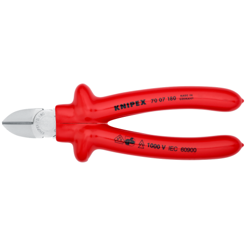 KNIPEX 180 mm Seitenschneider tauchisoliert, VDE-geprüft