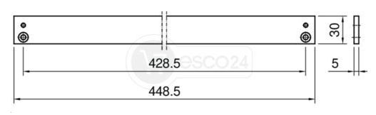 Geze Montageplatte Standard 30 mm für Gleitschiene TS 5000 und TS 3000  weiß RAL 9016