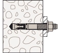 M12x110 mm fischer Bolzenanker FAZ II Plus 12/10 im Eimer (verzinkt)