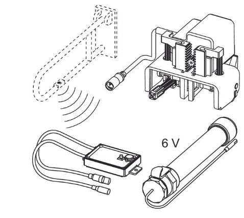 TECEplanus WC-Fernauslösung Nr. 9240354 Funk 6 V-Batterie