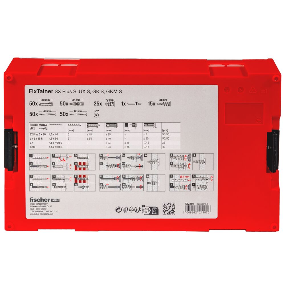 fischer FixTainer "Hält Alles" Box (240 Teile)