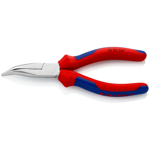 40Grad KNIPEX 160 mm Flachrundzange mit Mehrkomponenten-Hüllen