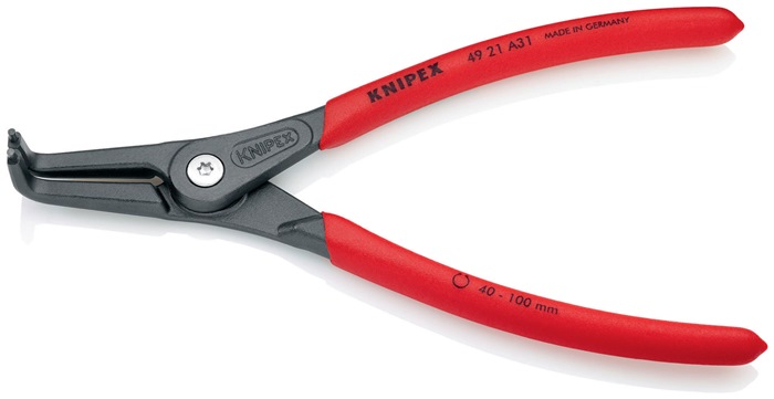 D.40-100mm KNIPEX 210 mm 90° Außensicherungsringzange A 31 f.Wellen 