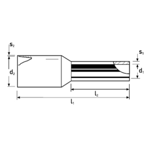 0,75 mm² KNIPEX Aderendhülsen mit Kunststoffkragen