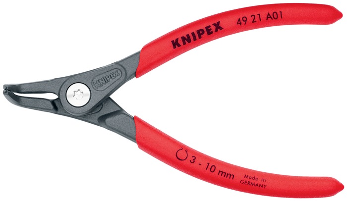 D.3-10mm KNIPEX 130 mm 90° Außensicherungsringzange A 01 f.Wellen 