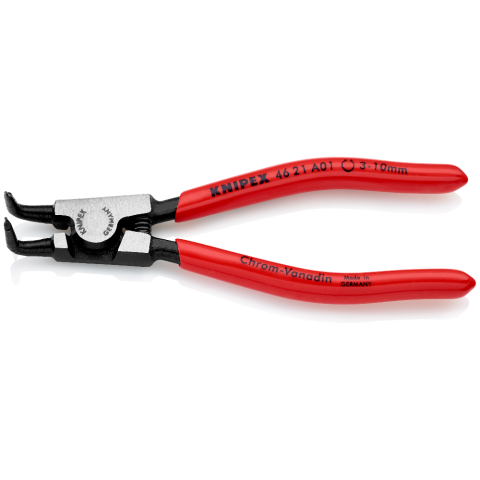 D.3-10mm KNIPEX 125 mm 90° Außensicherungsringzange A 01 f.Wellen 