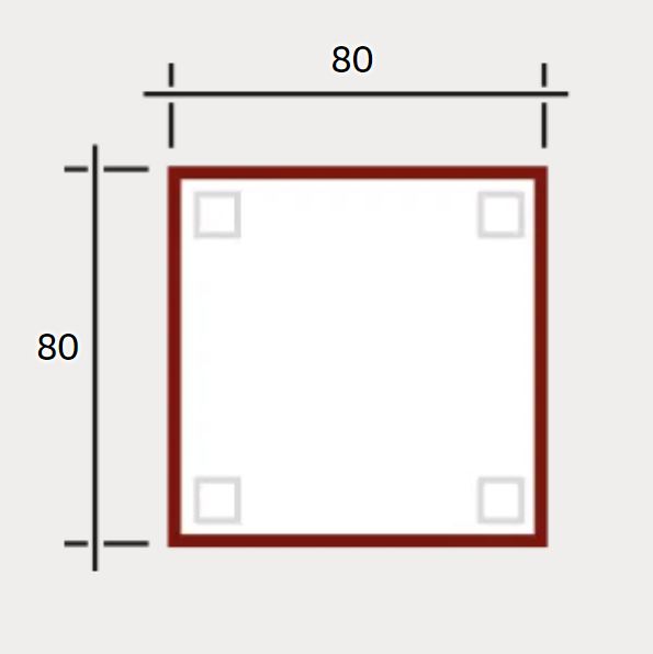 Tischplatte Compact Beni | 70 x 70 cm