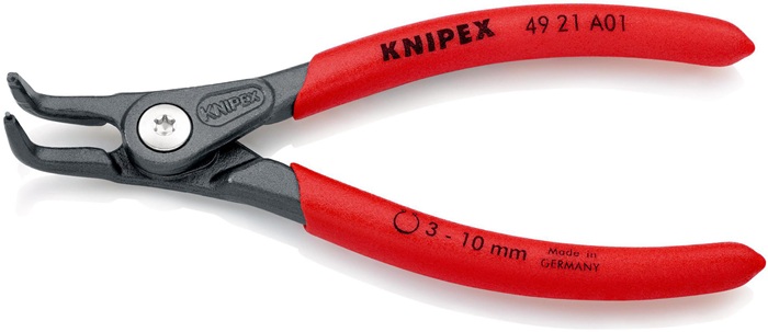 D.3-10mm KNIPEX 130 mm 90° Außensicherungsringzange A 01 f.Wellen 