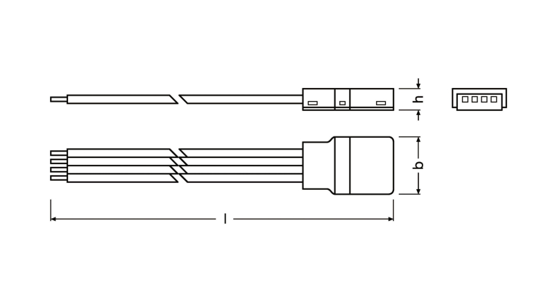 51,6 cm Verbinder für LED-Bänder | Osram LS AY VAL-CP/P4/500/P 