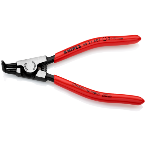 D.3-10mm KNIPEX 125 mm 90° Außensicherungsringzange A 01 f.Wellen 