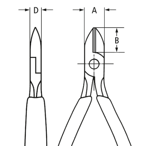 125 mm ESD KNIPEX Präzisions-Elektronik-Seitenschneider 