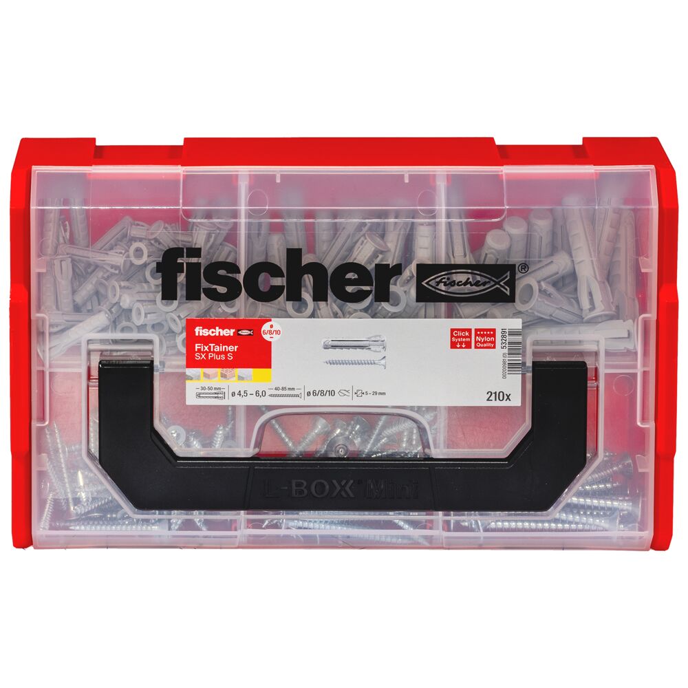 FixTainer SX Plus + Schrauben von Fischer (210 Teile)